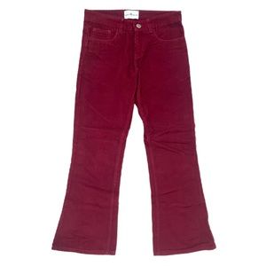 Madcap England deep red retro corduroy bell bottom flared pants